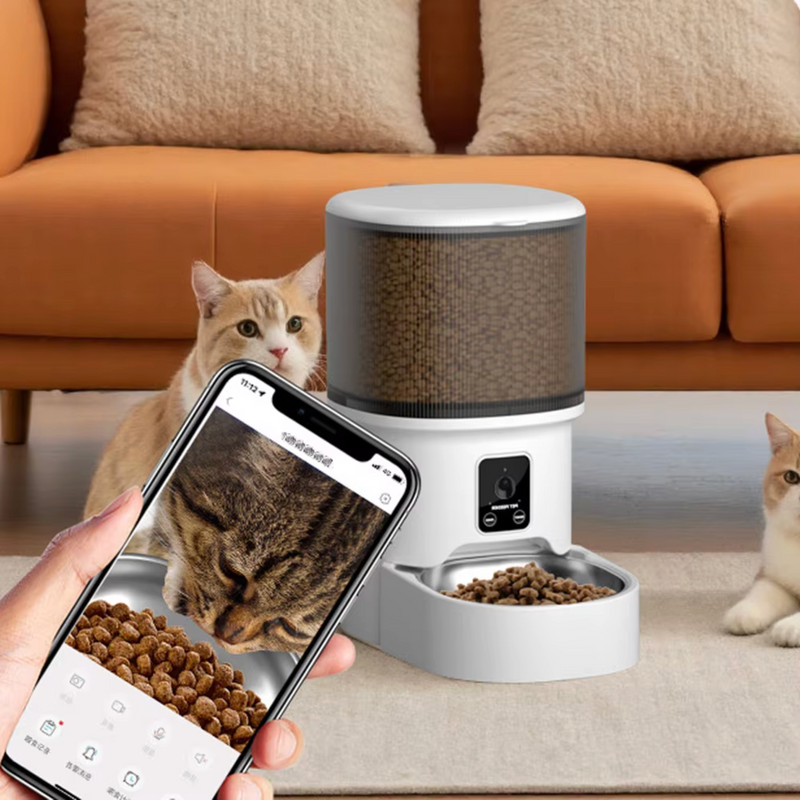 Distributeur de croquettes automatique pour chat/chien 4L avec contrôle à distance-3
