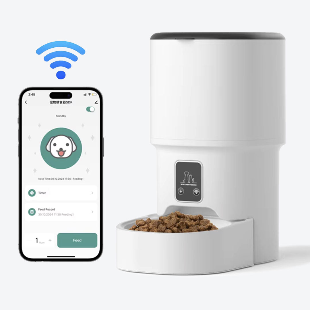 Distributeur de croquettes automatique pour chat/chien 4L avec contrôle à distance-1