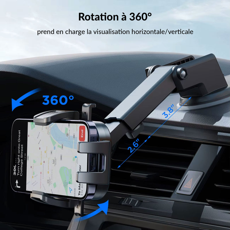 Support téléphone à fixation ventouse-4